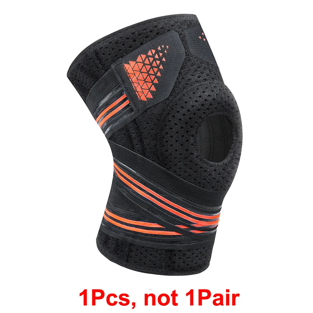 1PCS Adjustable Knee Braces with Side Stabilizers &amp; Patella Pads,Knee Support for Knee Joint Recovery or Injury Prevention