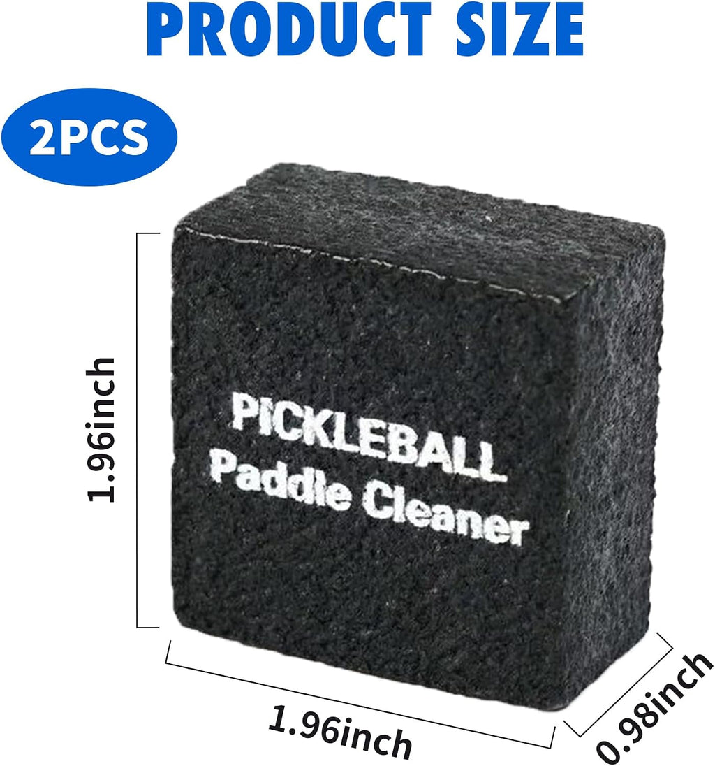 5-In-1 Pickleball Paddle Eraser Kit Raw Carbon Fiber Cleaner Grit Restorer | 2 Erasers, Microfiber Towel, Soft Brush & Pouch