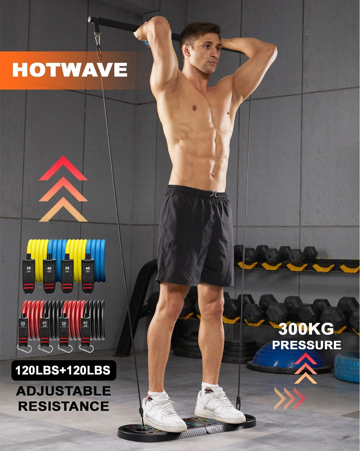Push up Board, Portable Pushup Board, Foldable 20 in 1 Push up Bar | Multifunctional Pushup Handles for Floor, Professional Strength Training Equipment for Men and Women at Home Gym