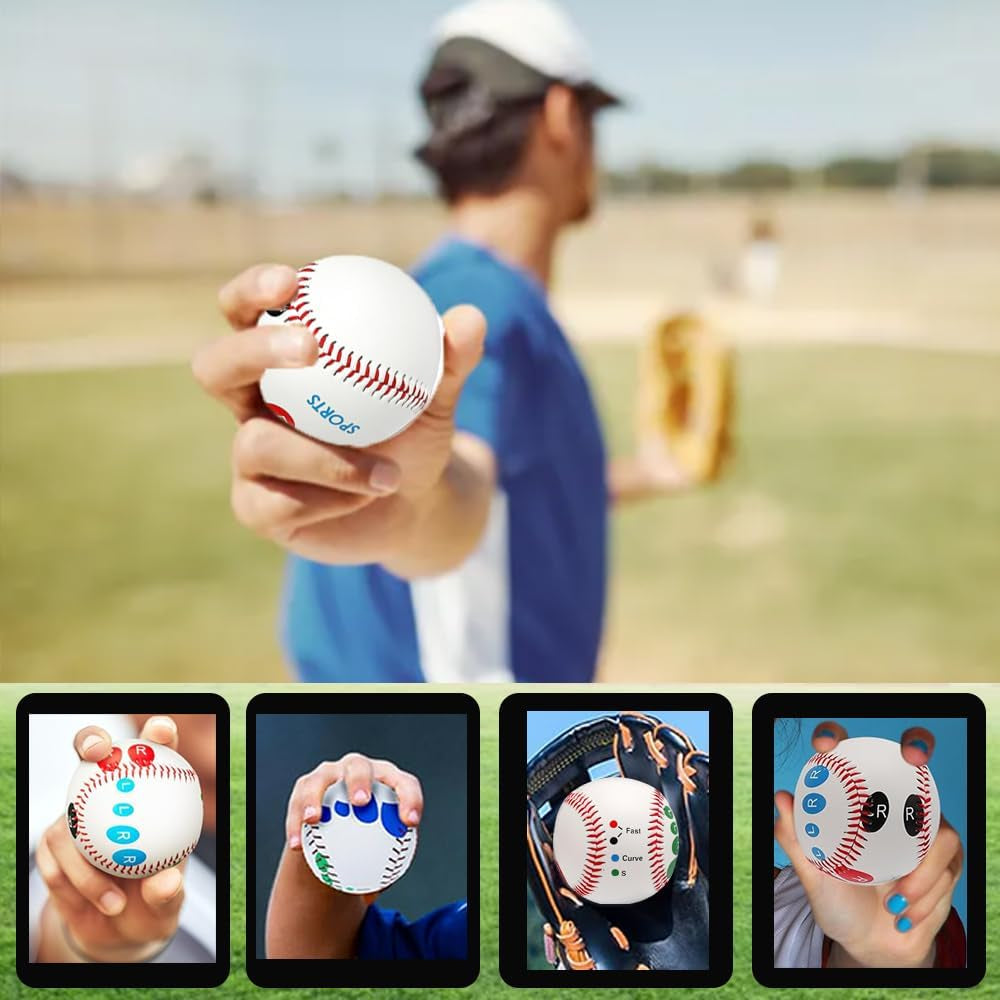 2 PCS Pitch Practice,Training Baseball Pitching Grip Pitch Practice,Finger Placement Markers Baseball Training Equipment for Teenagers Beginners to Learn Multiple Baseball Grips.-Soft/Hard