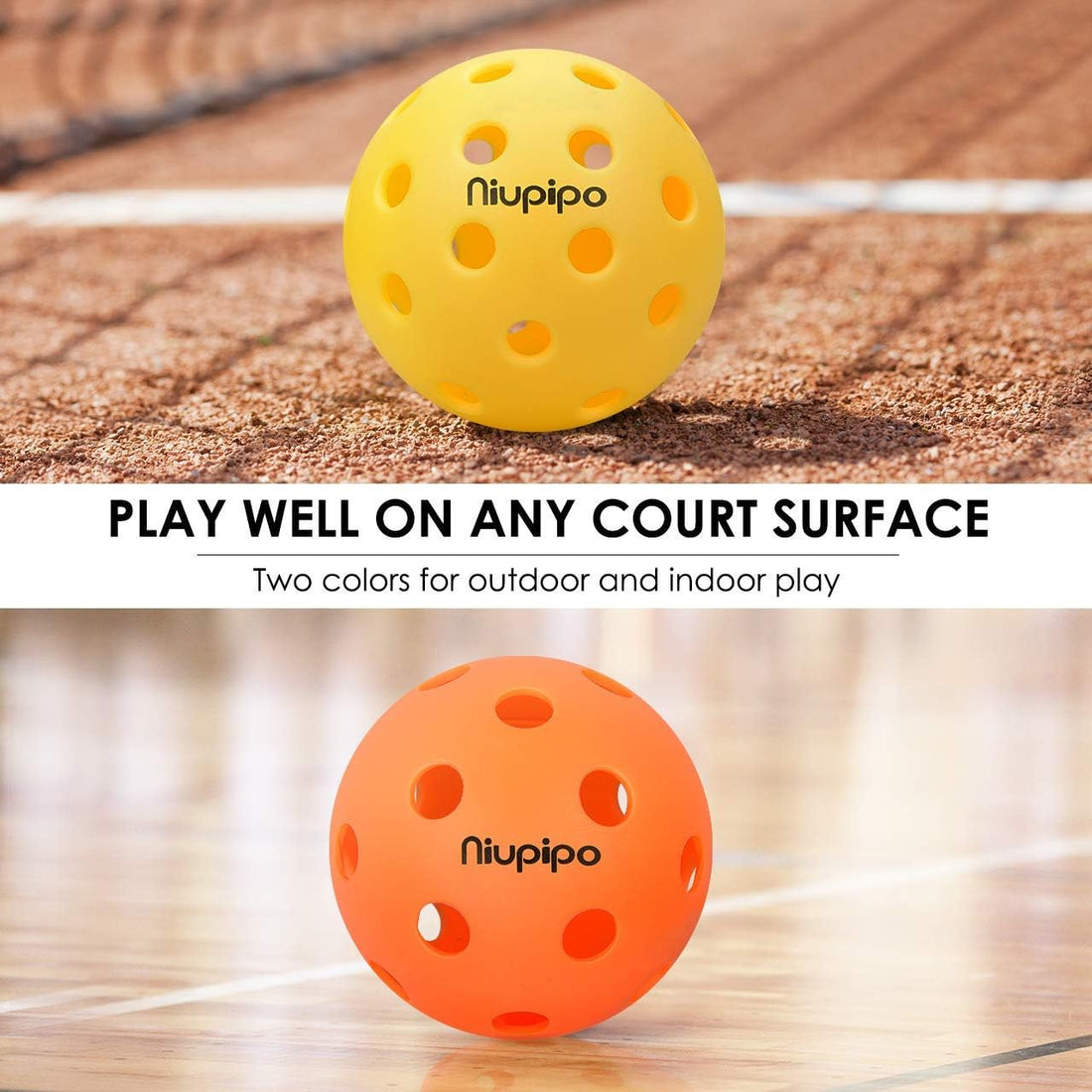 Pickleball Balls, Outdoor Pickleball Balls, USAPA Approved Pickle Balls for Tournament, High Elasticity &amp; Durable, 3/6/12/36/100 Pickleball Balls Pack