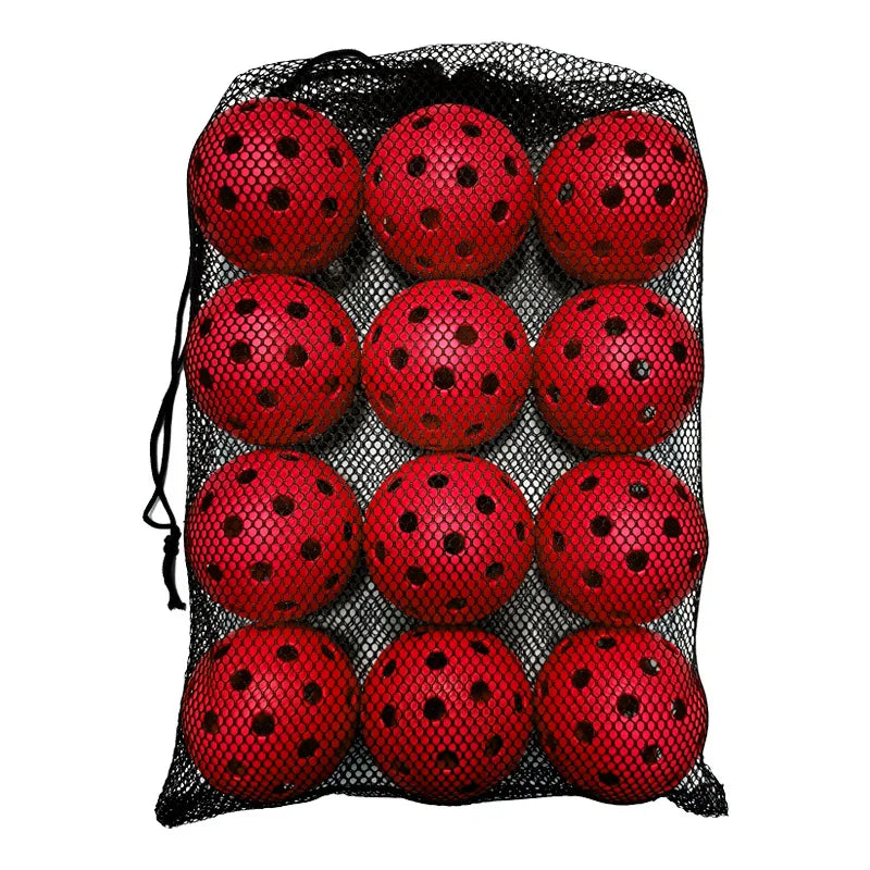 12Pcs Pickleball 74MM Durable 40 Holes Outdoor Pickleballs 26G Outdoor for Competition Pickleball Packs of Pickleballs