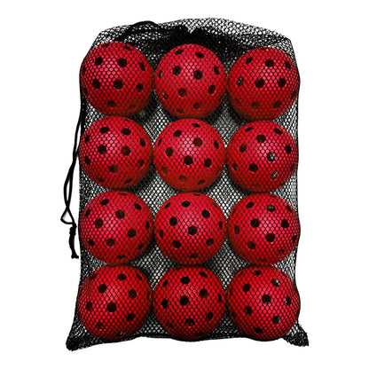 12Pcs Pickleball 74MM Durable 40 Holes Outdoor Pickleballs 26G Outdoor for Competition Pickleball Packs of Pickleballs