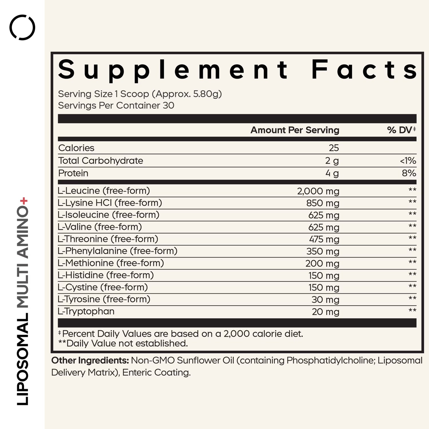 Multi Amino+ Powder, Liposomal EAA + Branched-Chain Amino Acid Powder Supplement, 6.15 Oz