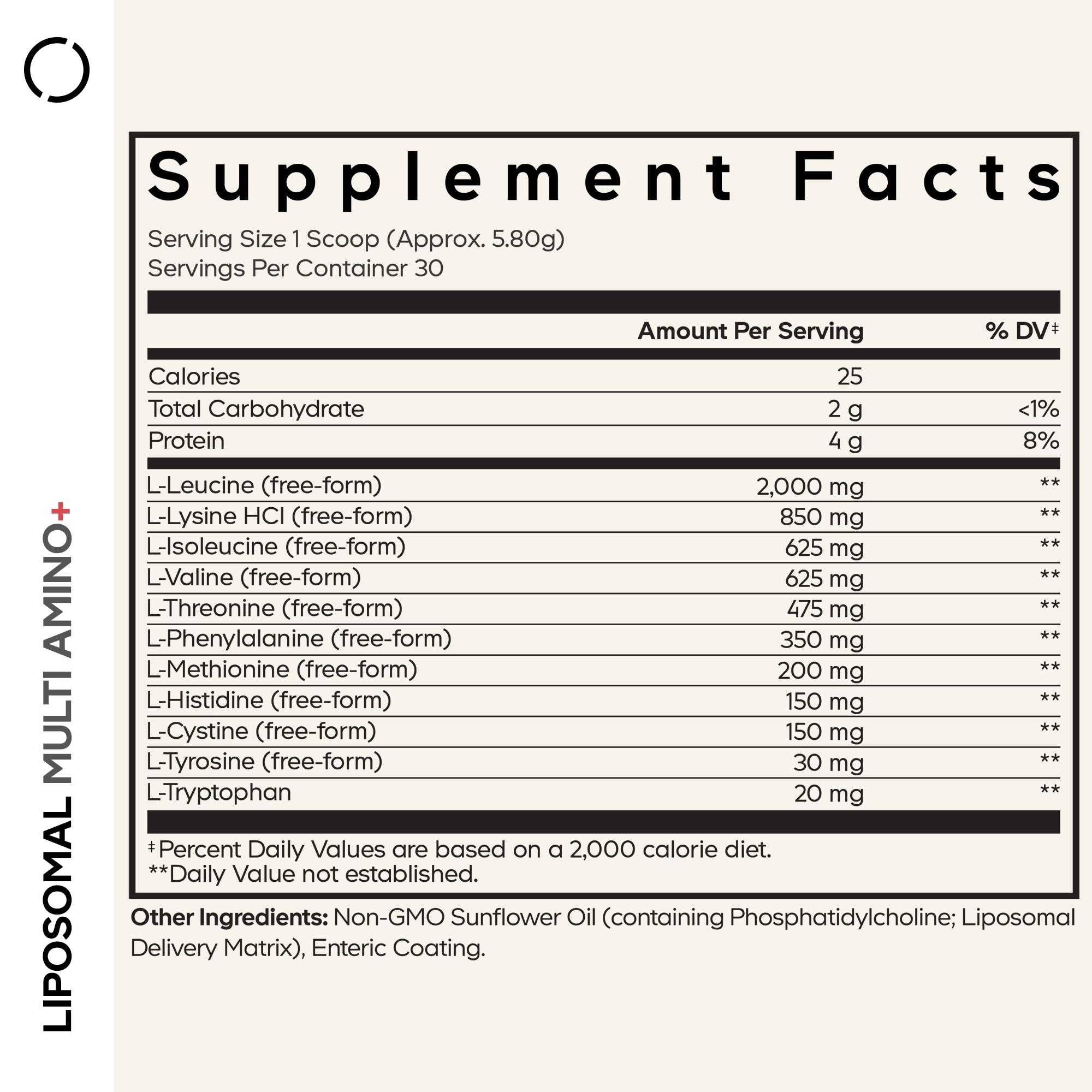Multi Amino+ Powder, Liposomal EAA + Branched-Chain Amino Acid Powder Supplement, 6.15 Oz