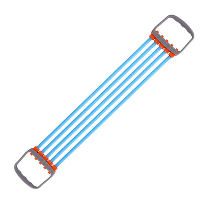Full Body Workout Set - Chest Expander with 5 Removable Resistance Bands for Pilates, Push Ups, and Muscle Training - Strengthen