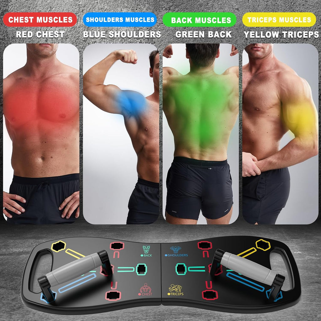 Push up Board, Portable Pushup Board for Men, Foldable Push up Bar | Multifunctional Pushup Handles for Floor, Strength Training Equipment for Home Gym, Suitable for Beginners and Teenagers