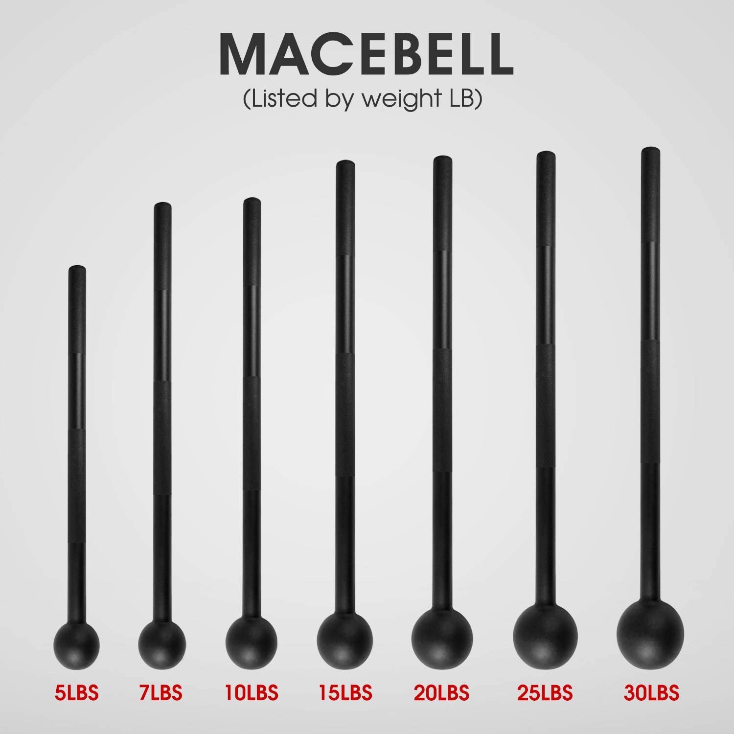 Steel Mace Bell for Strength Training, Support Full Body, Muscles, Shoulder, Grips &amp; Forearms Workouts, Stretching 5, 7, 10, 15, 20, 25, 30 LB for Woman &amp; Man