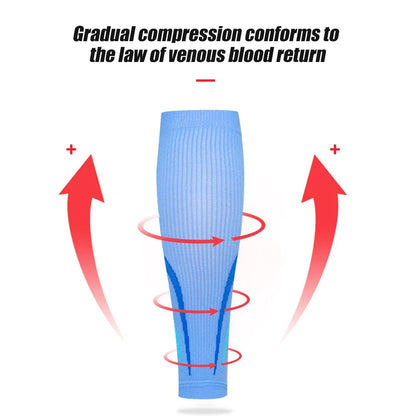 1Pair Calf Compression Sleeve Men &amp; Women -20-30Mmhg Shin Splint Footless Compression Socks for Recover Varicose Veins