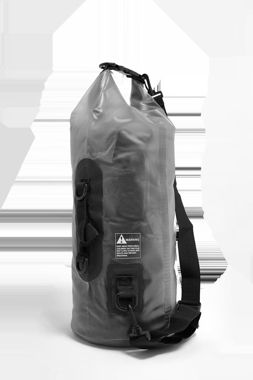 Aura Semi-Transparent Dry Bag and Backpack - Waterproof Dry Bag for Kayaking, Swimming, Beach, Rafting - Dry Storage Bag - White - 20L