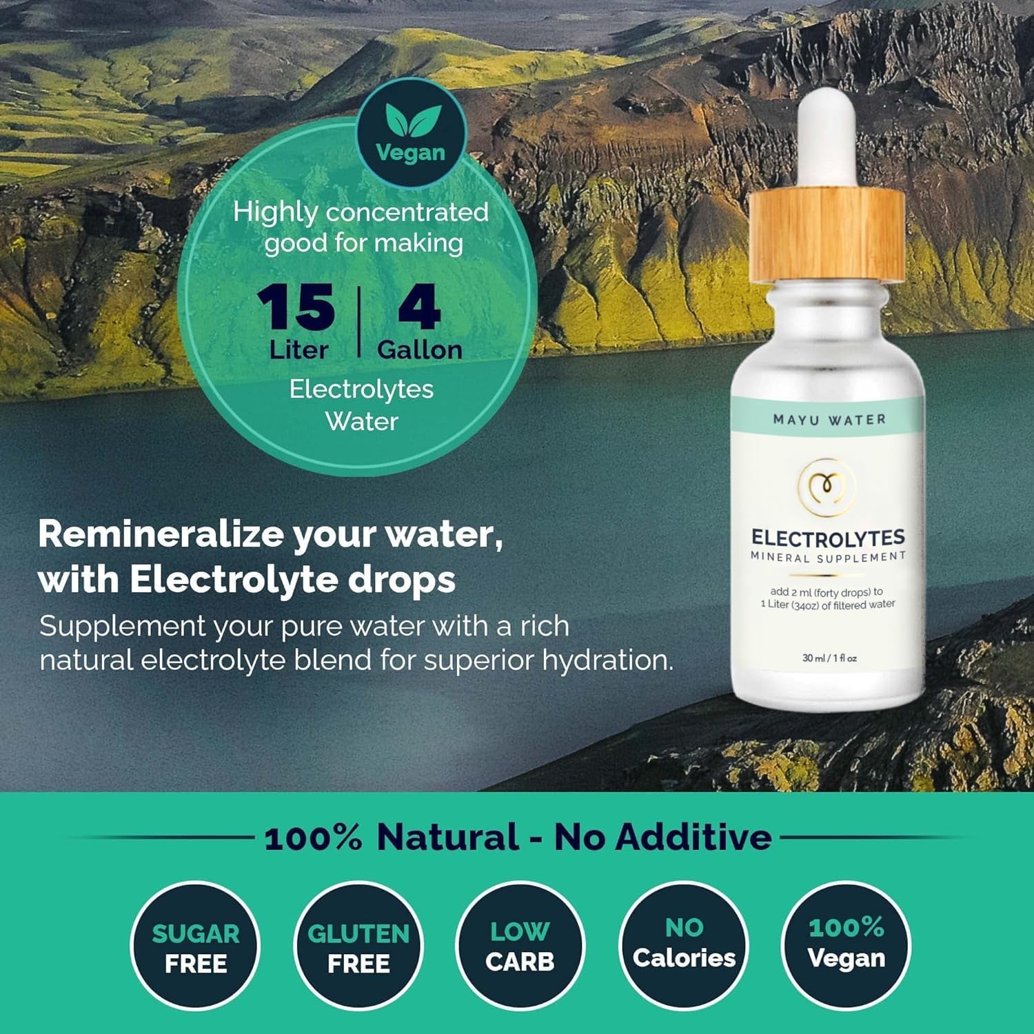 Concentrated Electrolyte Drops, 1 Bottle, Vital Electrolytes & Hydration, 494Mg of Electrolytes per Serving, 80 Trace Minerals, Third-Party Tested, Exceeds EU Standards, No Additives - 1 Oz
