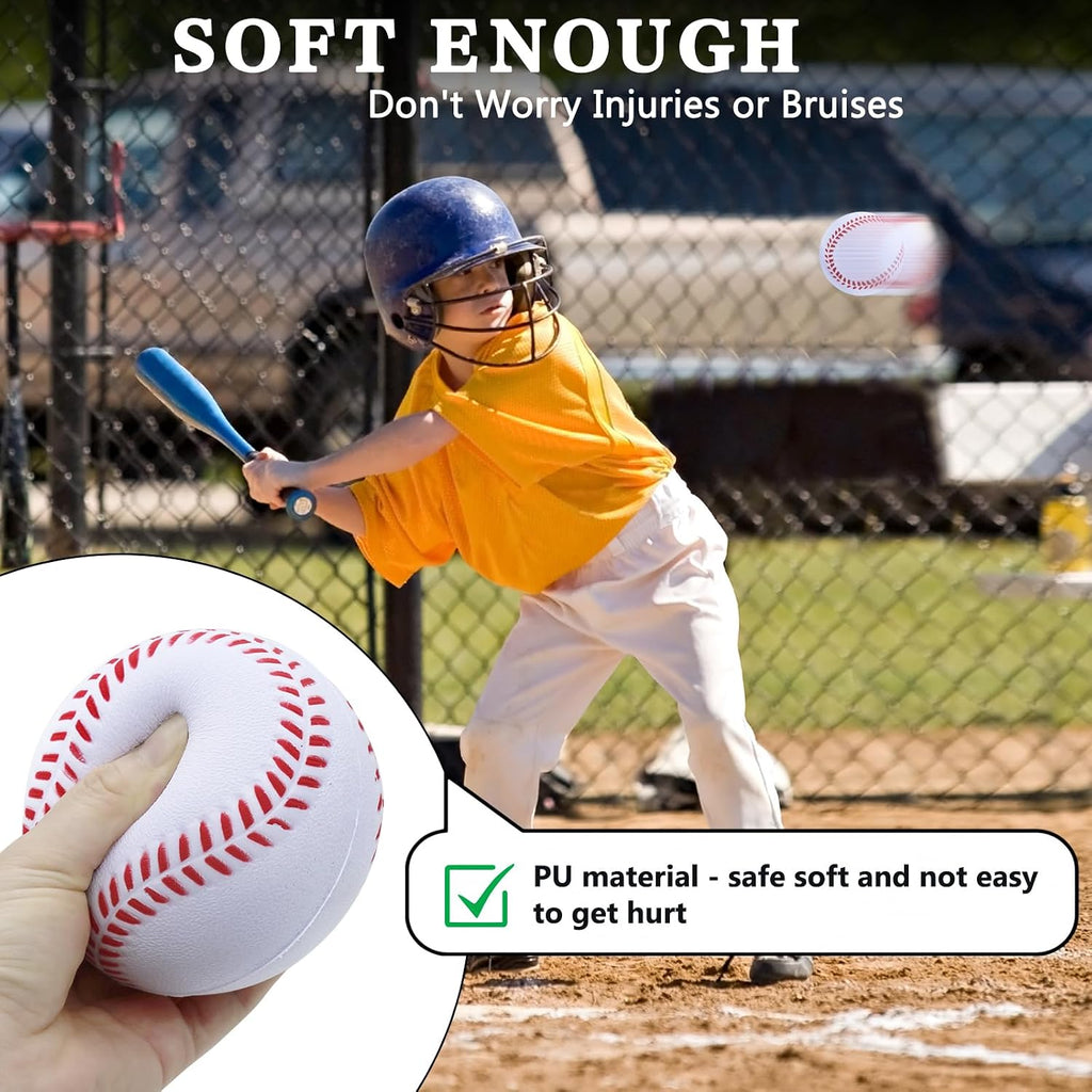 Foam Softballs,6 Pack 11 Inch Soft Softball for Beginner | Oversize Foam Baseballs with Mesh Bag for Indoor Outdoor Safely Training,Hitting Practice,Batting,Pitching,Unmarked