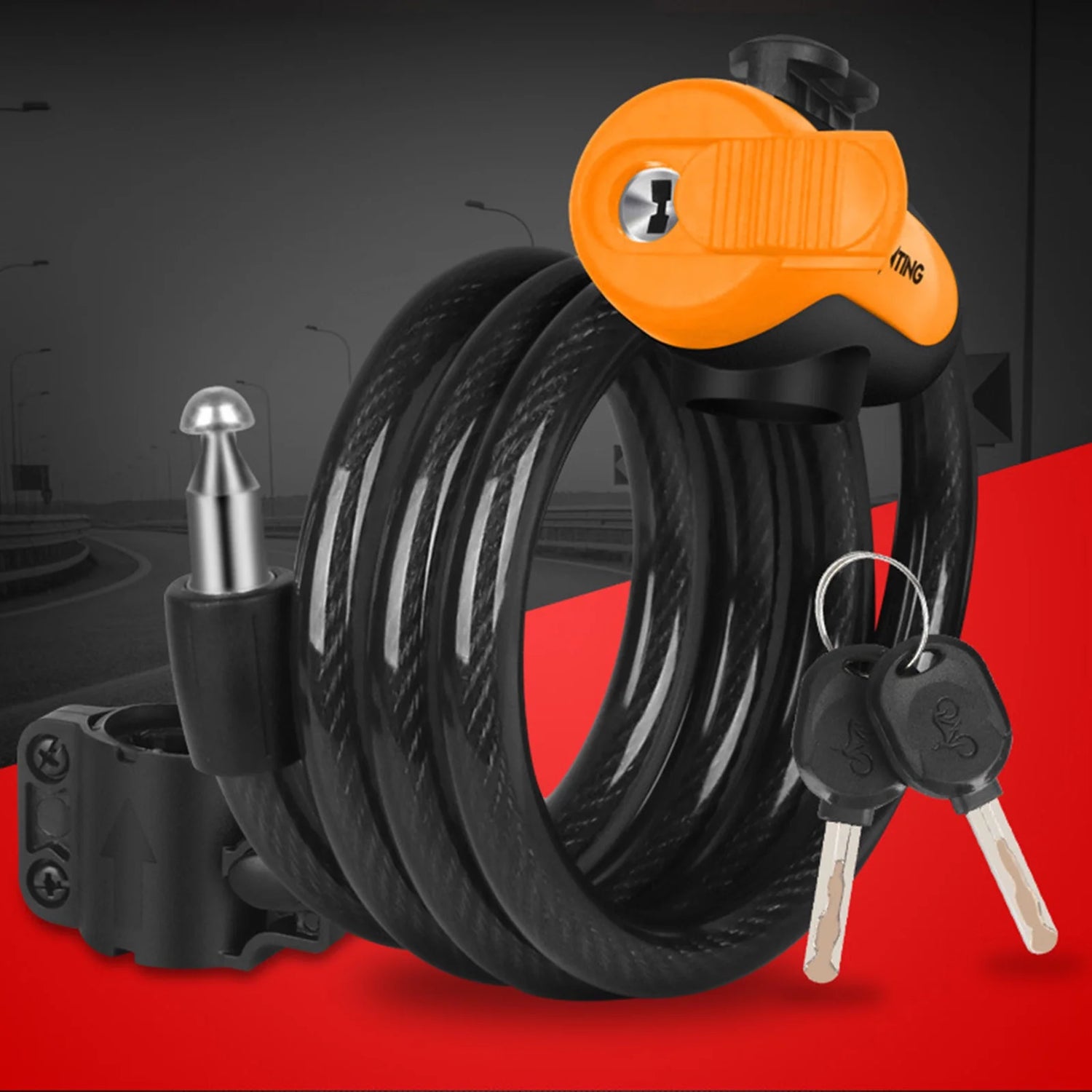 Bike Chain Lock,Heavy Duty Anti-Theft Bicycle Chain Lock,3.28 Ft Security Bike Locks with 2 Keys,Waterproof Lock Chain for Bike,Bicycle,Scooter,Motorcycle,Door,Gate,Fence