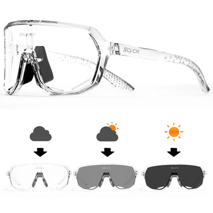 Photochromic Cycling Glasses UV400 Cycling Sunglasses Outdoor Bicycle Sunglasses Bike Goggles Sports MTB Ride Eyewear