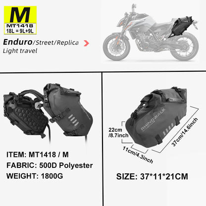 Motorcycle Double Side Bag 100%Waterproof 18L/28L/48L Universal Fit Motor Pannier Saddle Bags Dry Tail Storage Luggage