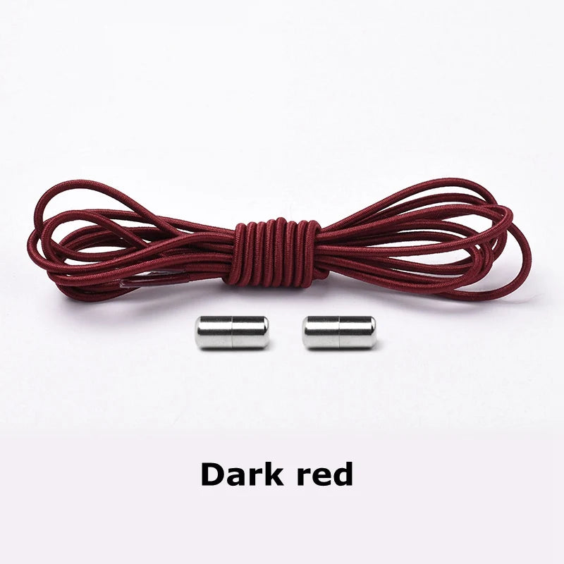 1Pair Elastic Shoelaces round No Tie Shoe Laces Sneakers Shoelace Kids Adult Elastic Laces One Size Fits All Shoes Dropshipping