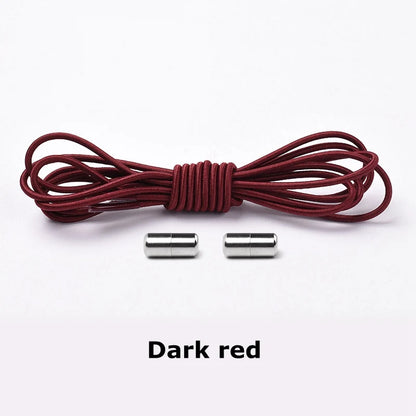 1Pair Elastic Shoelaces round No Tie Shoe Laces Sneakers Shoelace Kids Adult Elastic Laces One Size Fits All Shoes Dropshipping
