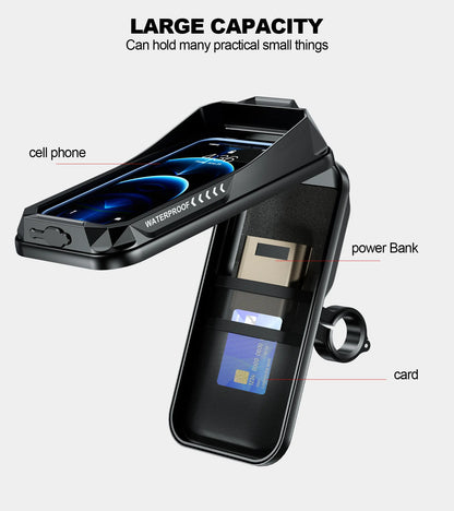 Bike Phone Handlebar Bag Holder Bike &amp; Sun-Visor Cover Handlebar Mount Base Touch-Screen Mobile Phone Waterproof Bike Bag