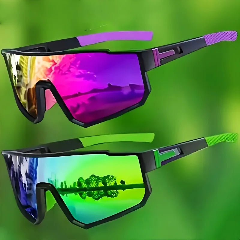 2Pcs Outdoor Cycling Sunglasses Men Road Driving Bike Glasses Sports Mountain Climbing Women Bicycle Cycling UV400 Goggles