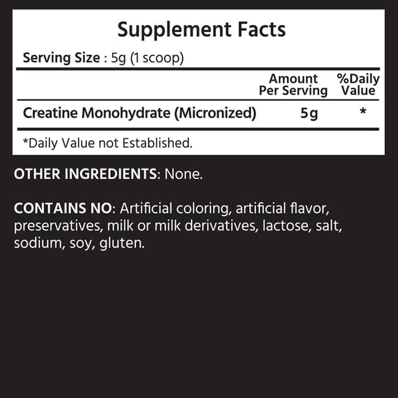 Micronized Creatine Monohydrate 5G (Per Serving) – 300G (10.5Oz) – 60 Servings – Supports Muscle Growth & Strength – 200 Mesh Pure Powder