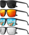 Polarized Mens Sun-Glasses Sunglasses-Men : Classic Sunglasses with UV Protection for Fishing Driving Golf
