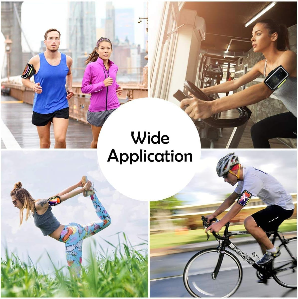 Running Armband with Zipper Pocket Sweatproof Running Phone Holder | Cell Phone Armband for Iphone Samsung,Non-Slip,Breathable Arm Phone Holder with Card Slot for Jogging Sports Gym Cycling 6.9"
