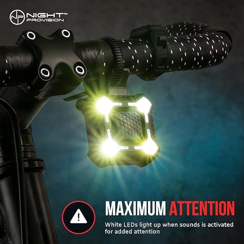[New 2025] ZIREN 120-140Db High-Traffic Bike Horn &amp; LED Light - Loudest Electric
