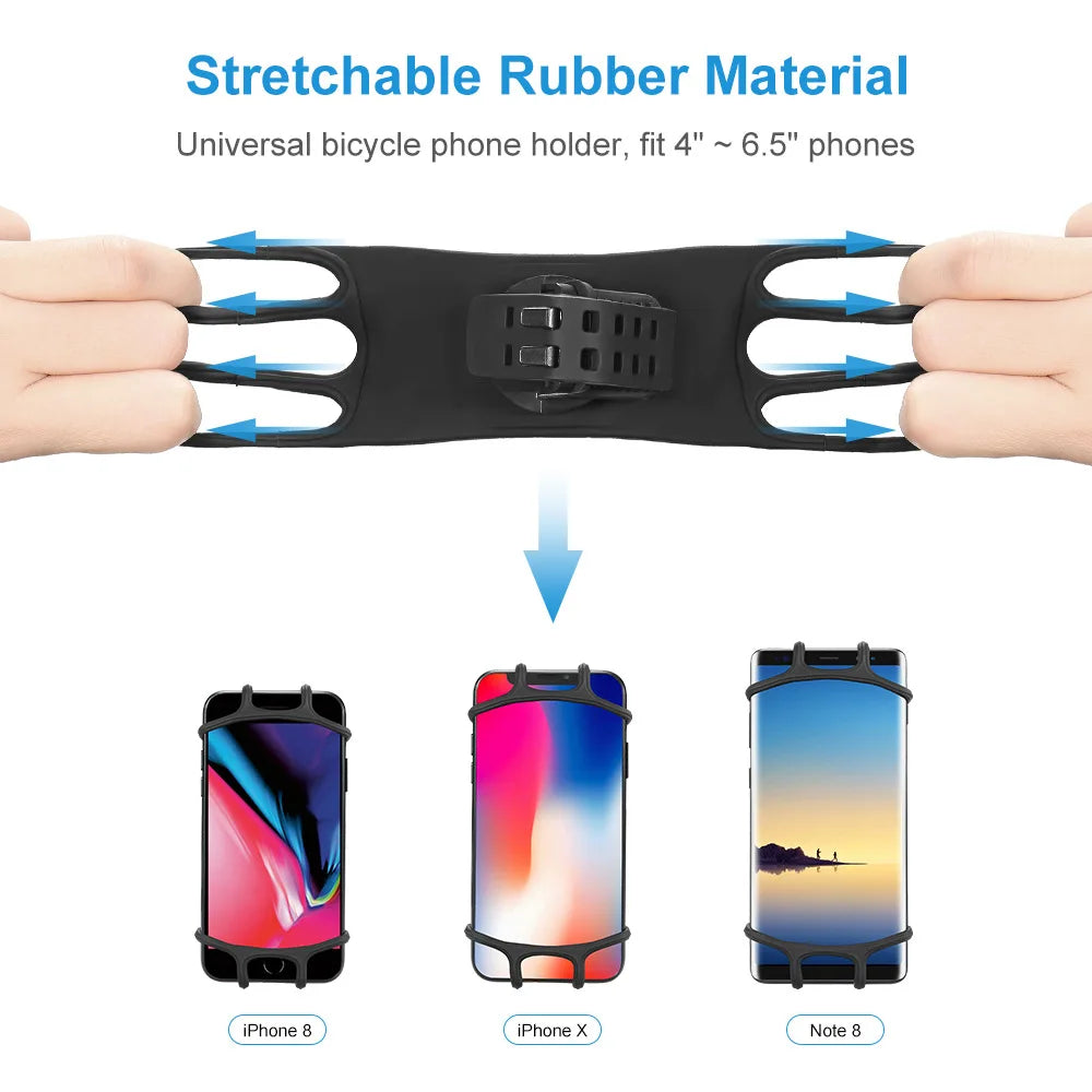 Bicycle Bracket Universal Shockproof Elastic Silicone Base Phone Bracket Cycling Bike Mountain Bike Bike Phone Dvr Gps Bracket