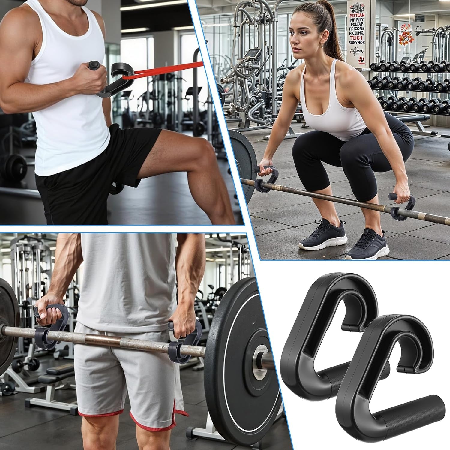 Neutral Grip Pull up Handles (2-Pack) – Heavy Duty Nylon Handles for Pull-Ups, Deadlifts & Resistance Bands, 800LB Capacity, Non-Slip Ergonomic Grips – Gym & Home Workout Accessories