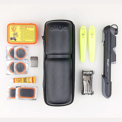 Bicycle Repair Tools Portable MTB Bike Tire Repair Kits Bicycle Tool Pump Cycling Puncture Repair Tool Bag Bike Storage Bottle