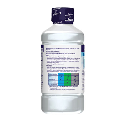 (4 Pack)  Electrolyte Drink, Unflavored, 1 Liter