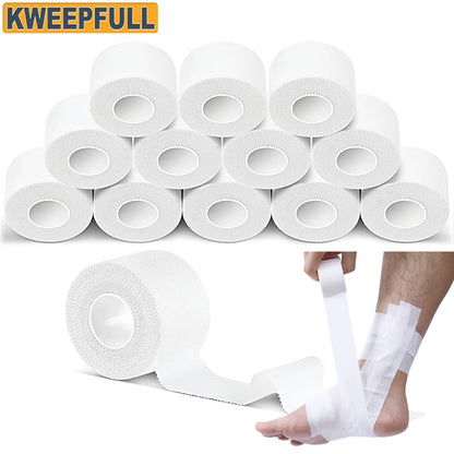 White Athletic Tape -Strong Adhesive Sports Tape No Sticky Residue Easy Tear Athletic Tapes &amp; Wraps,Gymnastics Tape for Athletes