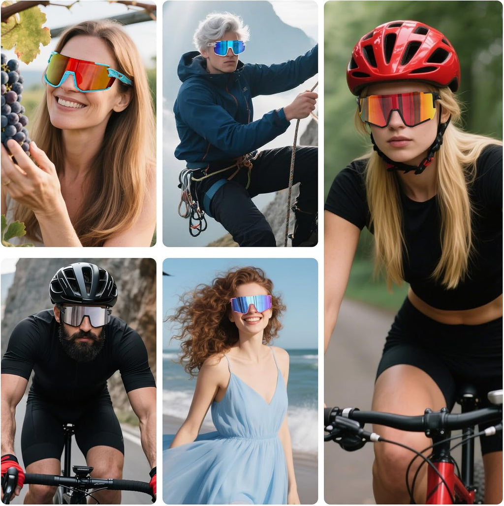 Polarized Cycling Sunglasses for Men Women UV Protection with Myopia Clip Baseball Biking Running MTB Sun Glasses