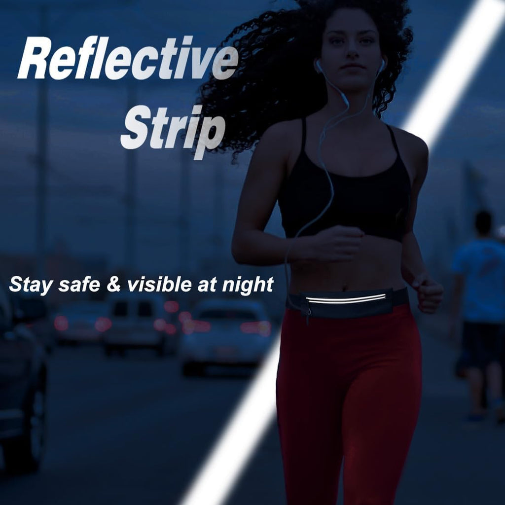 Slim Running Belt Fanny Pack for Men Women, Running Phone Holder Runners Pouch Waist Pack for Workout, Money Belt, Running Gear Accessories [Fits ALL Phones] | Runners Pouch Waist Pack for Workout Sport Exercise Fitness Marathon, Money Belt, Running Gear Accessories, Fits ALL Phones