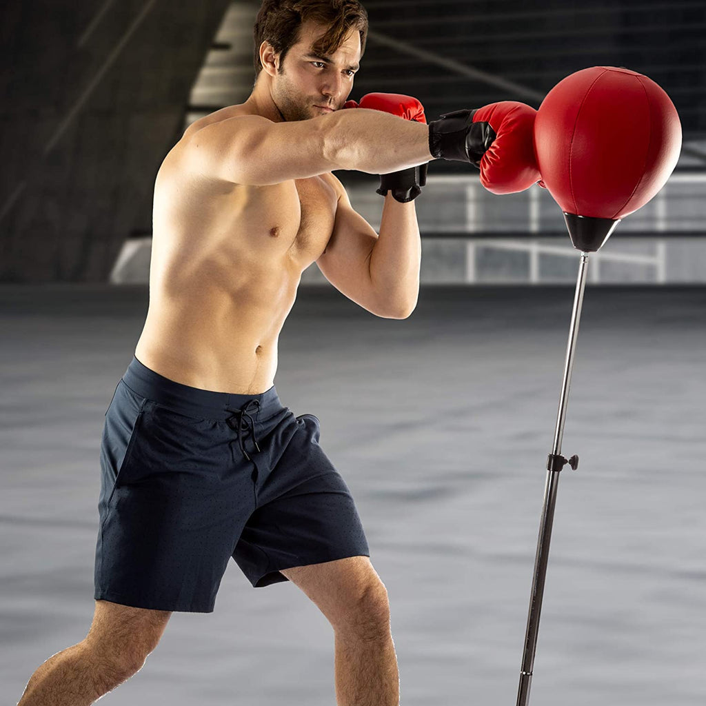 Punching Bag with Stand Adjustable Boxing Speed Bag Teens Adults