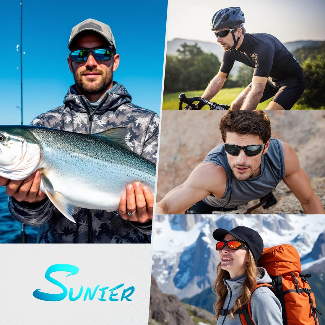 Polarized Sports Sunglasses for Men Women, Fishing Driving Outdoor Shades