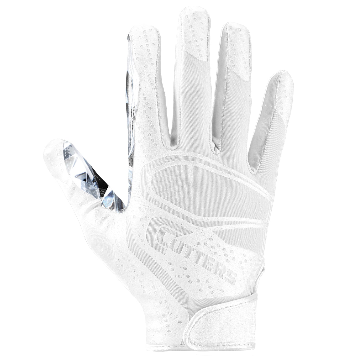 , Game Day Elite Football Receiver Gloves, Youth, L/XL, White Diamond