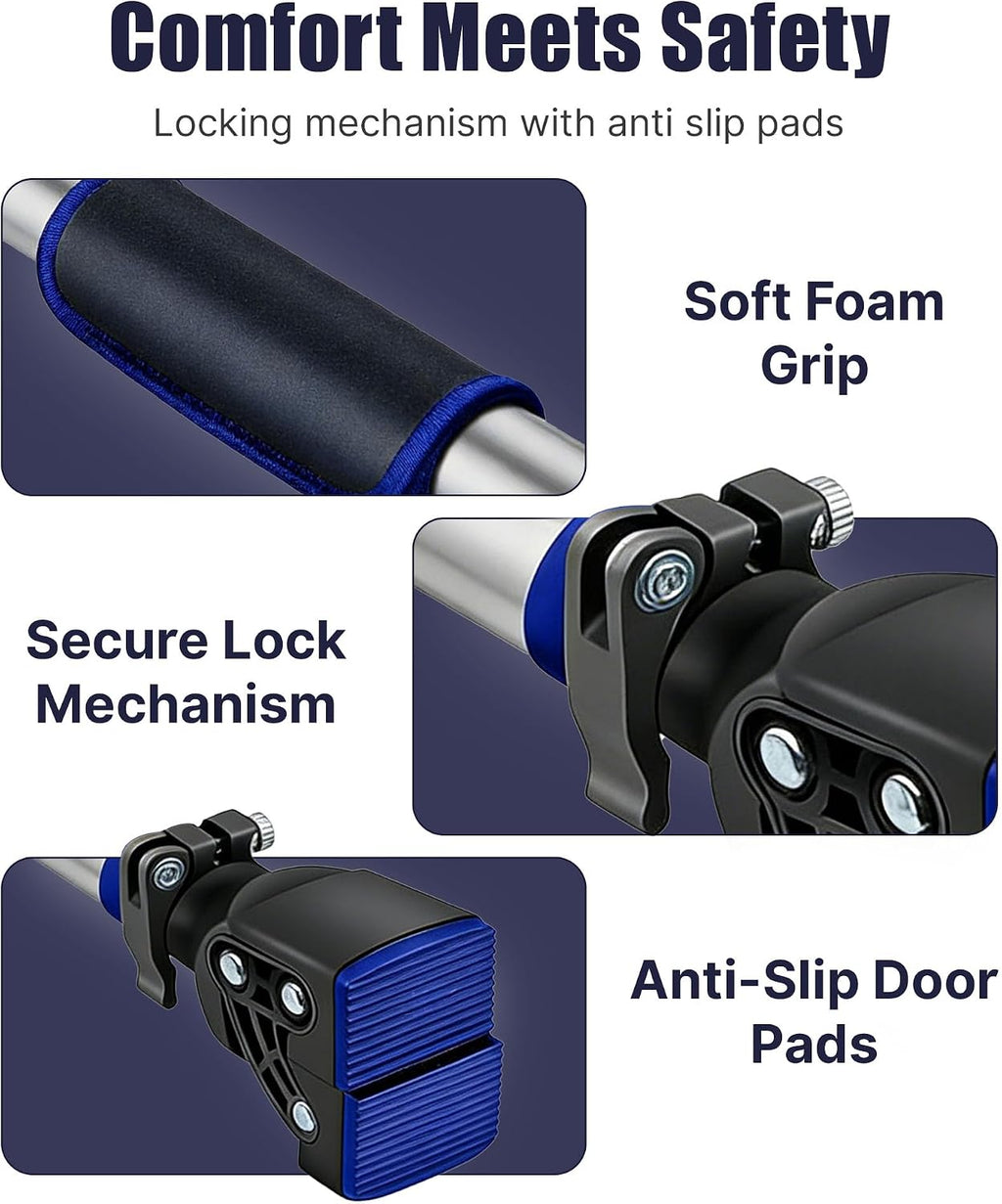 Pull up Bar for Doorway Chin up Bar, No Screws Door Frame Width Locking Adjustable 72-97Cm (28-38 In) Body Fitness Training Equipment, Strength Training Pull-Up Bars for Home Gym, Max Load 440Lb