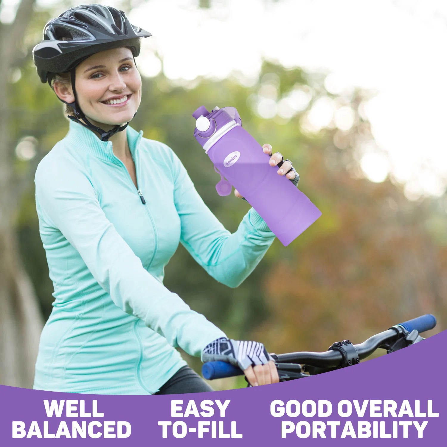 Collapsible Silicone Water Bottles-750Ml,Medical Grade,Bpa Free Travel Water Bottle Can Roll Up,26Oz,Leak Proof Foldable Sports &amp; Outdoor Water Bottles