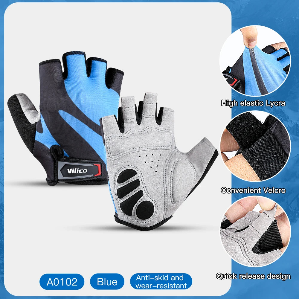 Half Finger Cycling Gloves Summer Bicycle Gloves Shock-Absorption Breathable Mountain Bike MTB Gloves Cycling Accessories