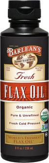 Organic Flaxseed Oil Liquid from Fresh Cold Pressed Flax Seeds, 7,640Mg ALA Omega 3 Fatty Acid Supplement for Skin and Hair Care, Vegan & Gluten Free, 8 Oz | Fresh Cold-Pressed Flax Seeds, ALA Omega 3-6-9, Vegan, Non-Gmo, Gluten-Free, Unrefined, Supports Heart, Skin & Hair