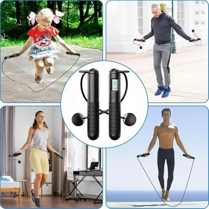 Smart Gravity Ball Jump Rope - Cordless Skipping with Digital Counter, Adjustable Weight for Home/Gym Workouts,Parent-Child Interaction, Valentine&