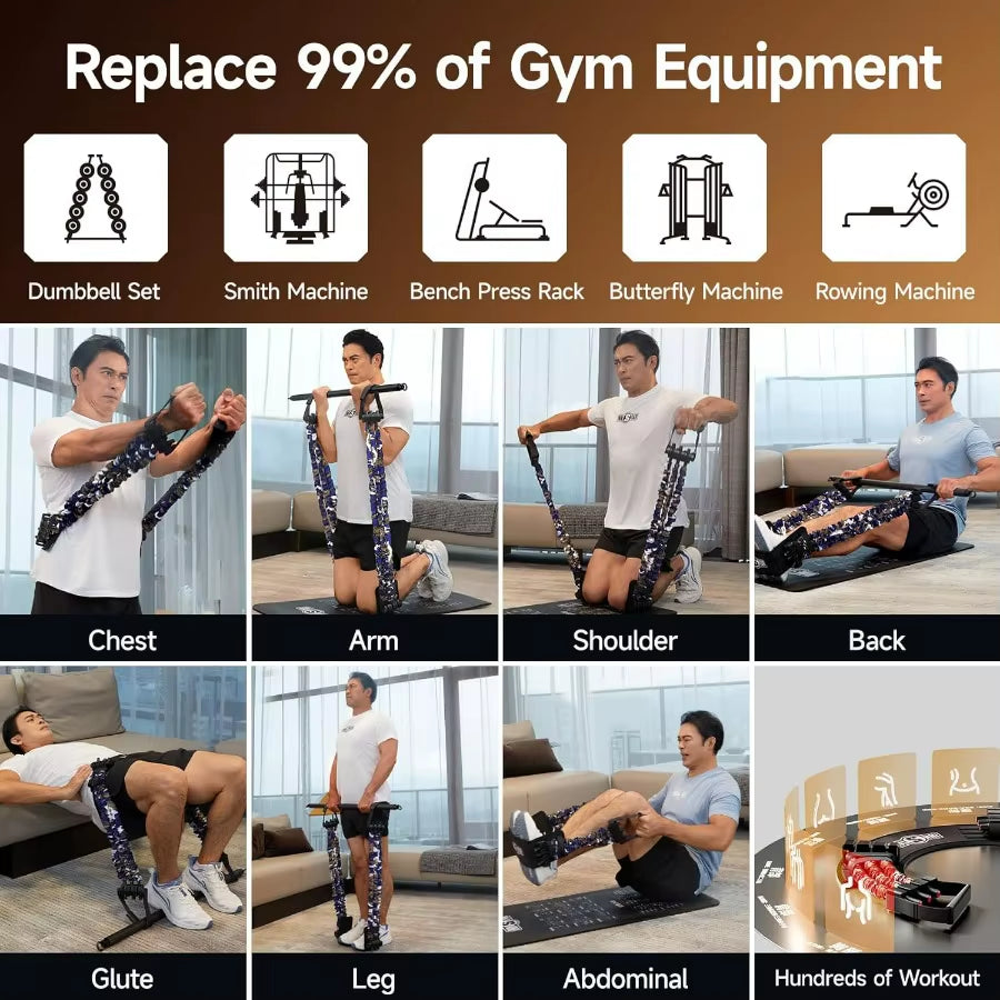 Multi-Function Resistance Bands for Working Out, Push up Exercise Bands Resistance Bands Set for Bench Press Gym Equipment, Home