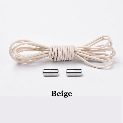 1Pair Elastic Shoelaces round No Tie Shoe Laces Sneakers Shoelace Kids Adult Elastic Laces One Size Fits All Shoes Dropshipping