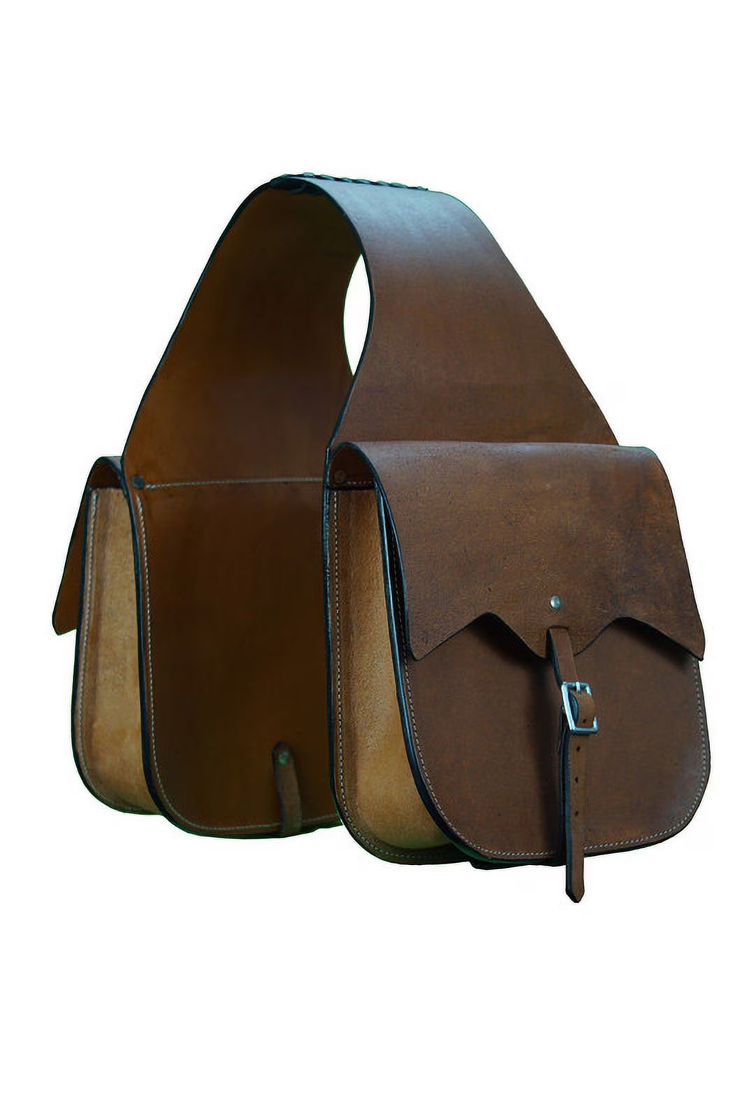 Tan Roughout Saddle Bag