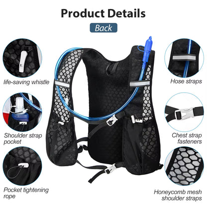Breathable Hydration Vest Trail Running Backpacks Lightweight Cycling Run Jogging Marathon Backpack Riding Climbing Bag