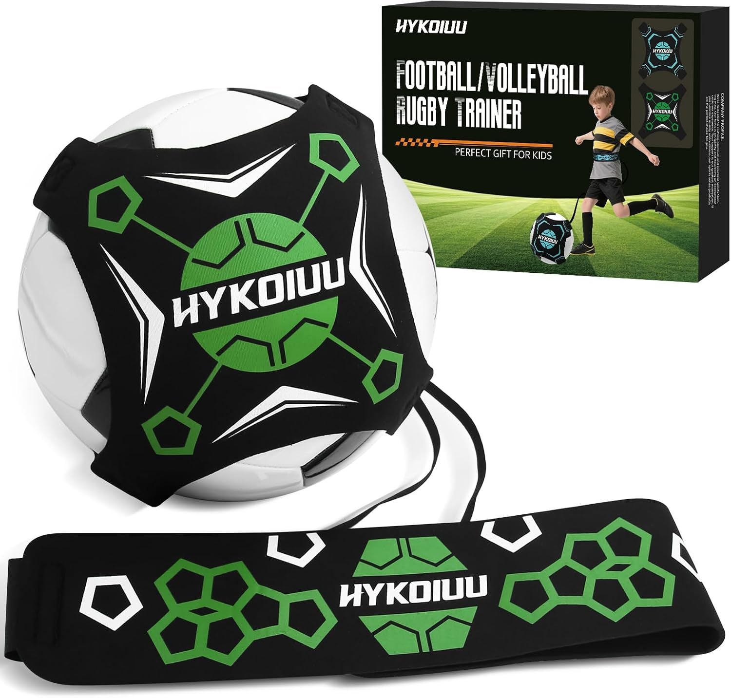 Soccer Trainer, Football Solo Practice Training Equipment Soccer Kick Juggling Trainer Improve Ball Control, Passing and Shooting Skills for Kids Adults Soccers Gear