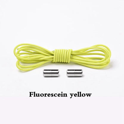 1Pair Elastic Shoelaces round No Tie Shoe Laces Sneakers Shoelace Kids Adult Elastic Laces One Size Fits All Shoes Dropshipping