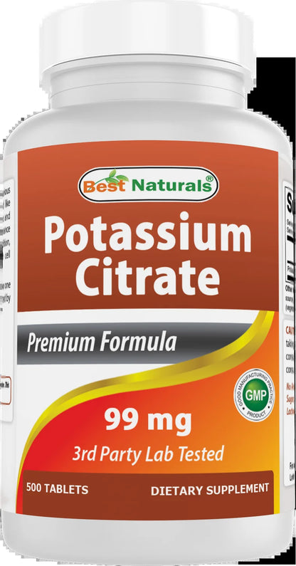 Potassium Citrate 99Mg 500 Tablets - 3Rd Party Lab Tested