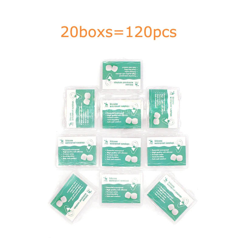 Anti Noise Silicone Earplugs Waterproof Swimming Ear Plugs for Sleeping Diving Surf Soft Comfort Natation Swimming Ear Protector